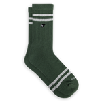 Crew Sock - Olivine Stripe