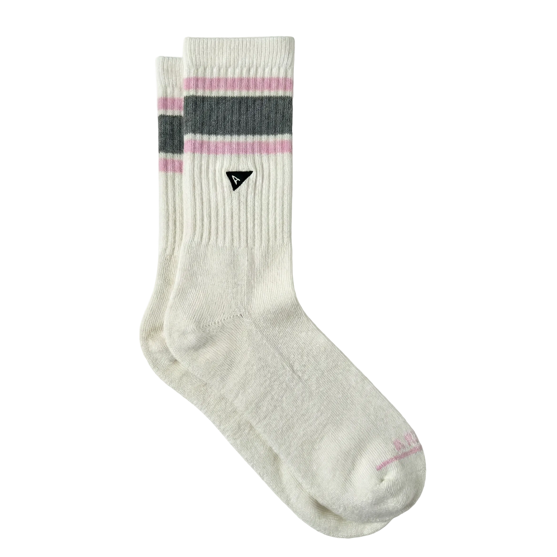 Arvin Goods Pink Retro Stripe Crew Socks - Limited Edition