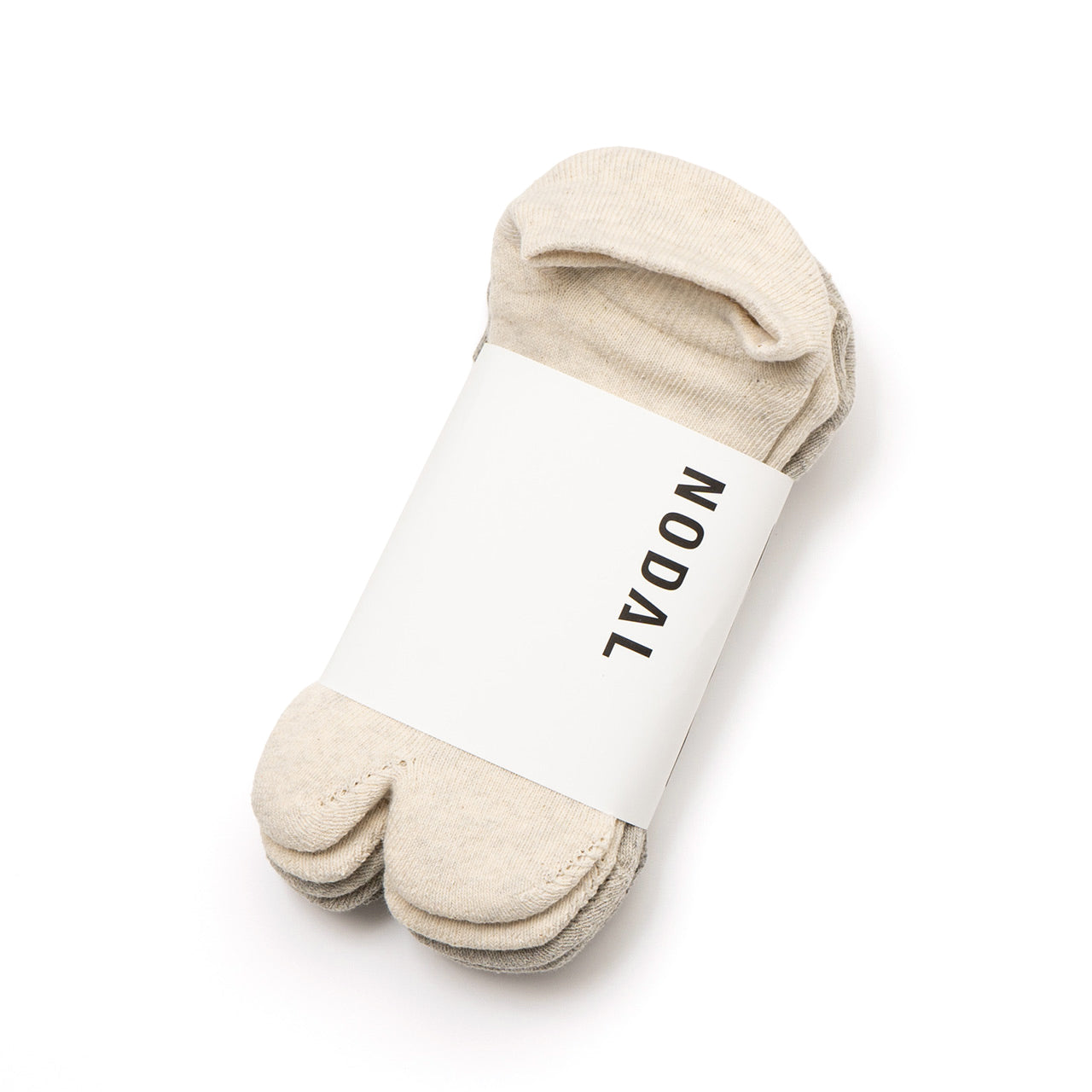 NODAL Raffy Cotton Tabi Ankle Sock 3-Pack - Oatmeal & Grey | Japan-Made